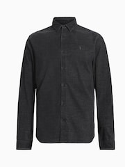 AllSaints Black Long Sleeve Lorella 100% Cotton Shirt - Image 5 of 5
