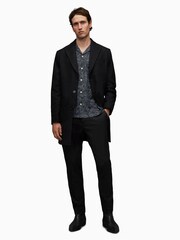 AllSaints Black Blocko Short Sleeve Shirt - Image 3 of 4