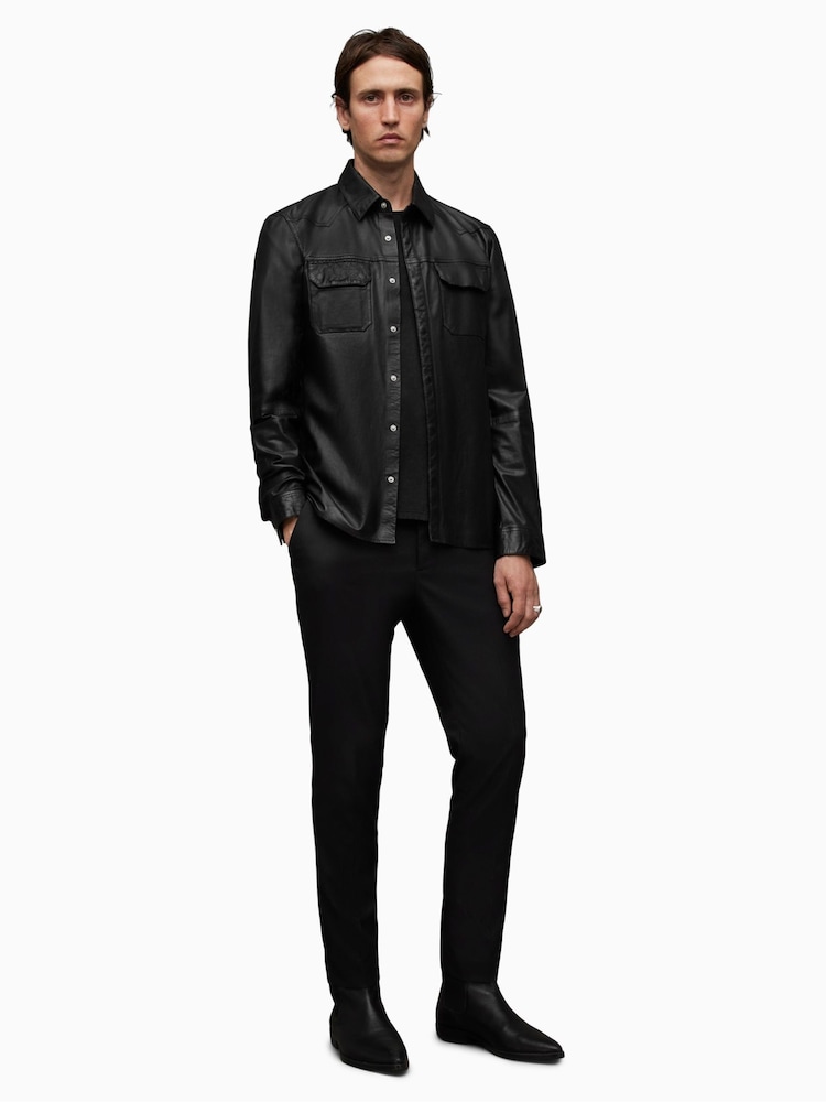 AllSaints Black Ivan Shirt - Image 2 of 5