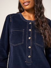 White Stuff Blue Norma Corduroy Dress - Image 4 of 6