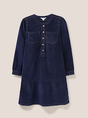White Stuff Blue Norma Corduroy Dress - Image 5 of 6