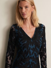 Phase Eight Natural Jasinta Tapework Midi Dress - Image 4 of 6