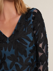 Phase Eight Natural Jasinta Tapework Midi Dress - Image 5 of 6