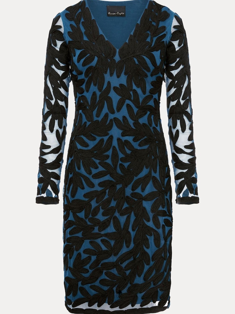 Phase Eight Natural Jasinta Tapework Midi Dress - Image 6 of 6