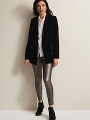 Phase Eight Grey Amina Faux Leather Jeggings - Image 4 of 6