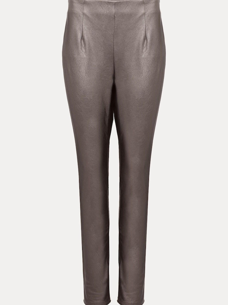 Phase Eight Grey Amina Faux Leather Jeggings - Image 6 of 6