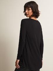 Phase Eight Black Longline Alaina Zip Detail Tunic - Image 2 of 6