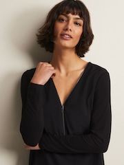 Phase Eight Black Longline Alaina Zip Detail Tunic - Image 5 of 6