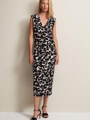 Phase Eight Natural Multi Taylor Floral Jersey Midi Dress - Image 1 of 6