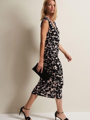 Phase Eight Natural Multi Taylor Floral Jersey Midi Dress - Image 3 of 6