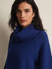 Phase Eight Blue Dahlie Chunky Knit Tunic Mini Dress - Image 5 of 7