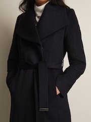 Phase Eight Blue Nicci Wool Smart Coat - Image 6 of 6