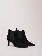 Phase Eight Black Suede Ankle Boots - Image 2 of 7