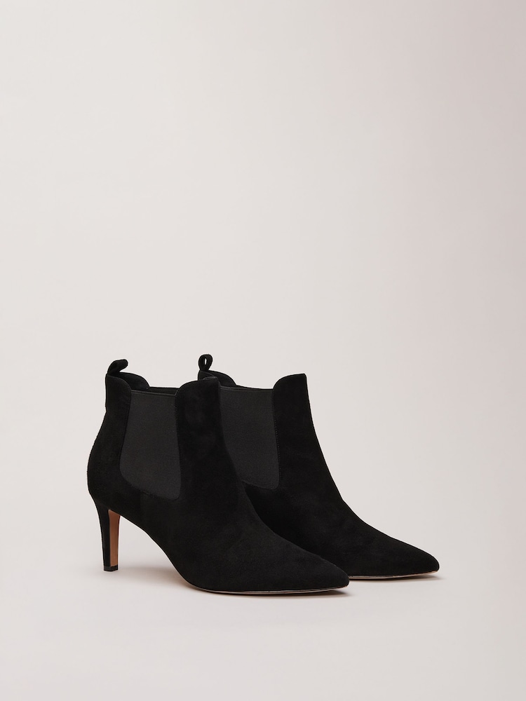 Phase Eight Black Suede Ankle Boots - Image 2 of 7