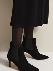 Phase Eight Black Suede Ankle Boots - Image 7 of 7