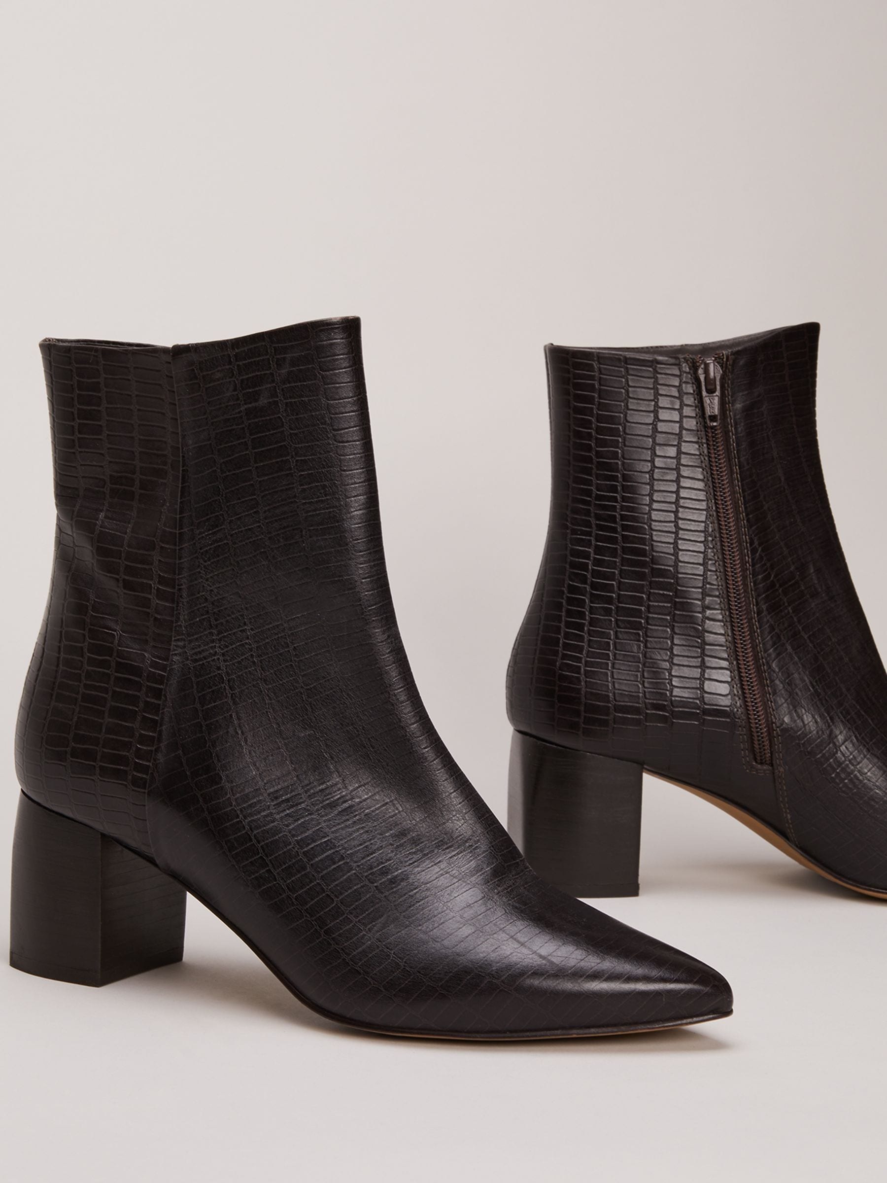 Black crocodile ankle boots store