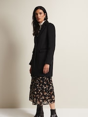 Phase Eight Brown Leather Croc Effect Print Ankle Boots - Image 6 of 7