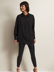 Phase Eight Black Embellished Elowen Longline Blouse - Image 3 of 6