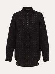 Phase Eight Black Embellished Elowen Longline Blouse - Image 6 of 6