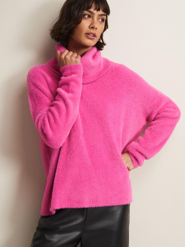 Phase Eight Pink Natalia Roll Neck Knitted Jumper - Image 1 of 1 Phase Eight Pink Natalia Roll Neck Knitted Jumper - Image 1 of 1