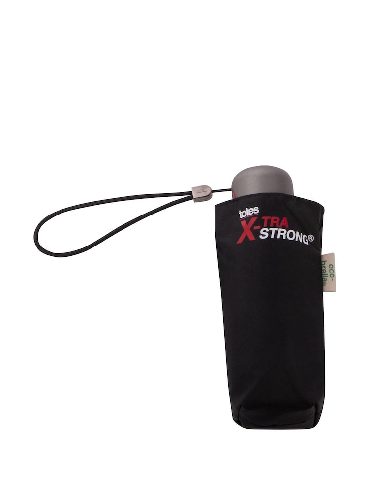 Totes Black Xtra Strong Mini Plain Umbrella - Image 2 of 4