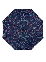 Totes Navy ECO Auto Open Walker Wood Ribbons Print Umbrella - Image 3 of 4