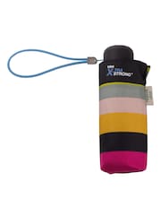 Totes Pink Xtra Strong Mini Magenta Block Stripe Print Umbrella - Image 2 of 4