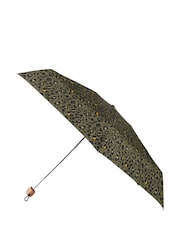 Totes Green Eco Compact Flat Panther Print Umbrella - Image 2 of 4