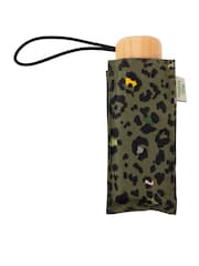 Totes Green Eco Compact Flat Panther Print Umbrella - Image 4 of 4