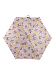 Totes Pink Compact Round Dotty Cats Umbrella - Image 3 of 4
