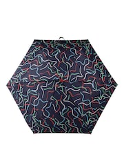 Totes Navy Eco Supermini Ribbons Print Umbrella - Image 3 of 4