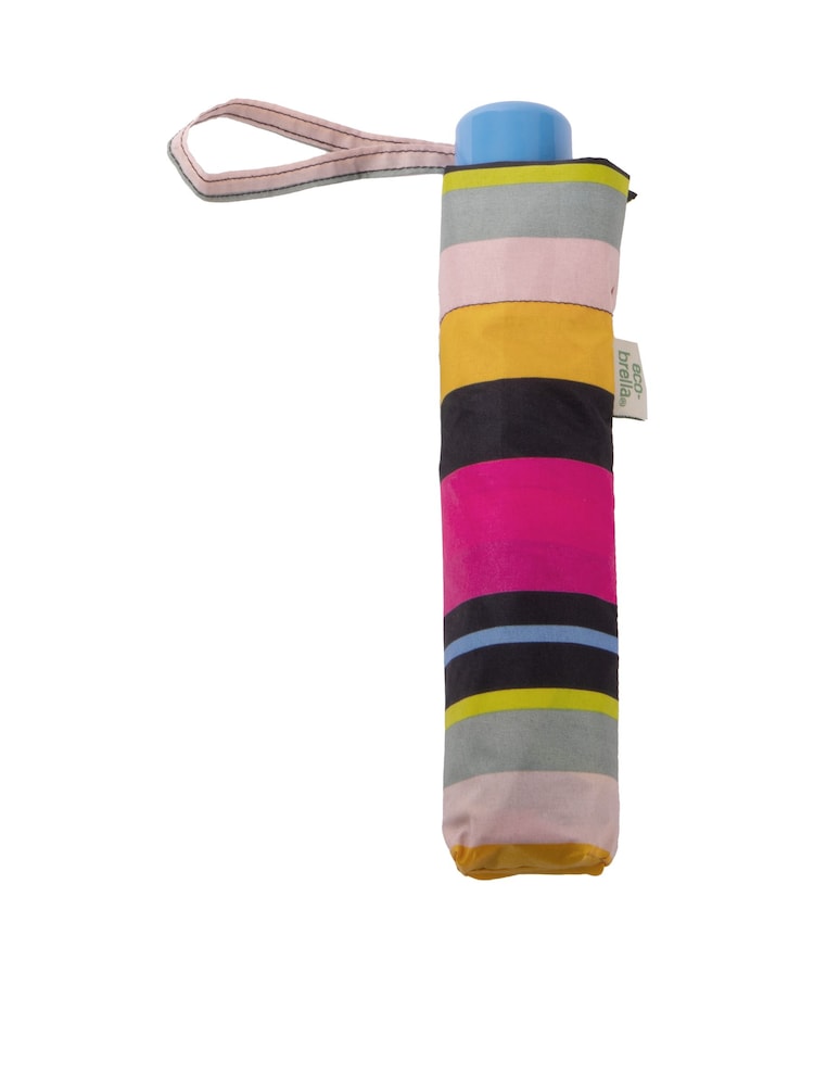 Totes Multi Eco Supermini Magenta Block Stripe Print Umbrella - Image 2 of 4