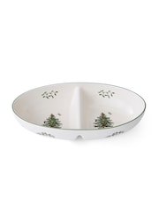 Spode Cream Christmas Tree Large Divided Server - Image 1 of 4