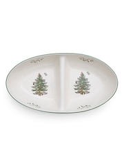 Spode Cream Christmas Tree Large Divided Server - Image 3 of 4