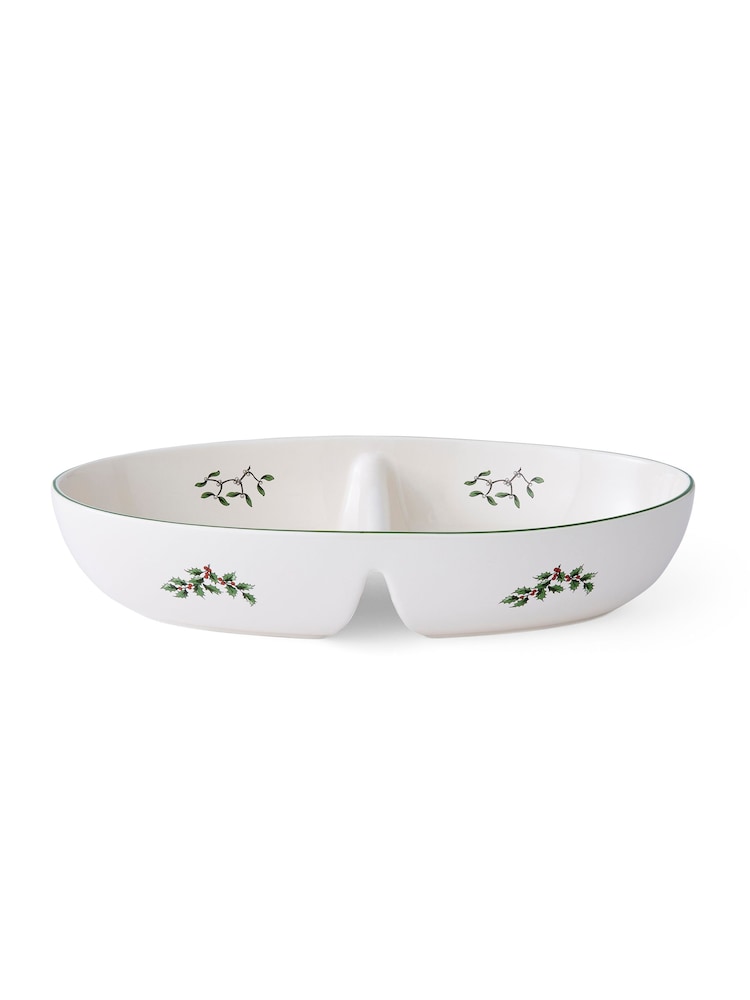 Spode Cream Christmas Tree Large Divided Server - Image 4 of 4
