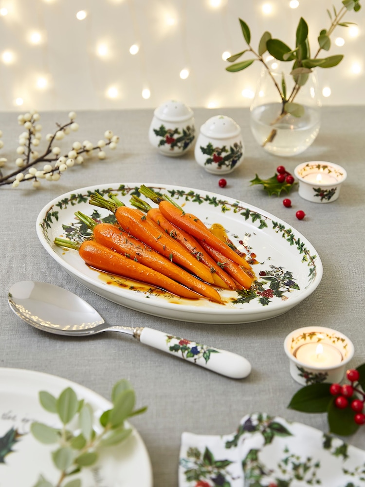Portmeirion Clear The Holly and the Ivy 33cm Platter - Image 1 of 3