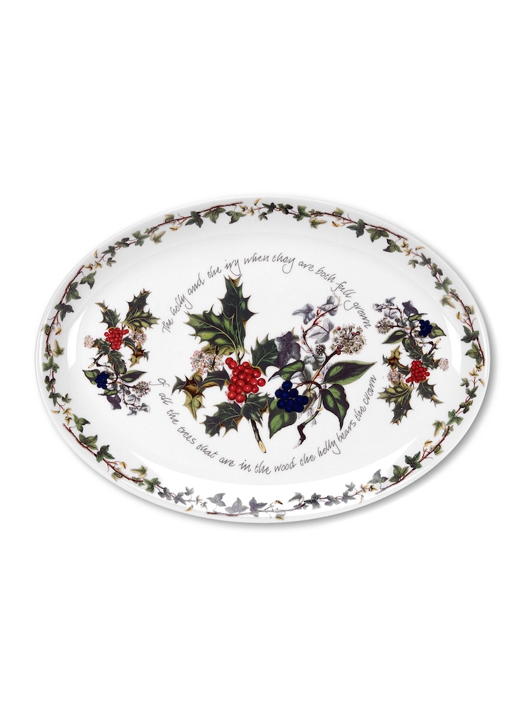 Portmeirion Clear The Holly and the Ivy 33cm Platter - Image 3 of 3