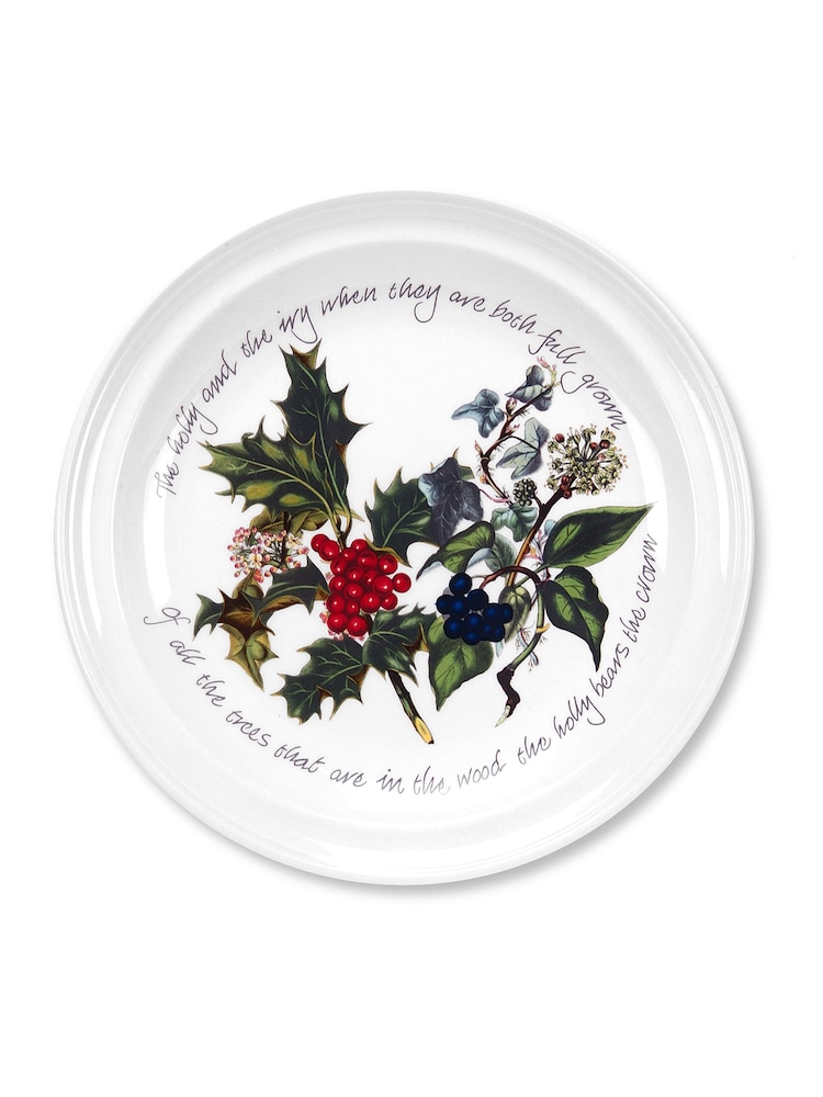 Portmeirion Clear The Holly and the Ivy Set of 6 25cm Dinner Plates - Image 2 of 2 Portmeirion Clear The Holly and the Ivy Set of 6 25cm Dinner Plates - Image 2 of 2