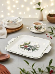 Portmeirion The Holly and the Ivy Square Cake Plate - Image 1 of 3