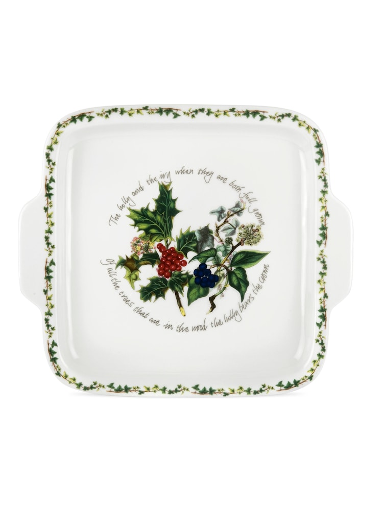 Portmeirion The Holly and the Ivy Square Cake Plate - Image 3 of 3