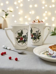 Portmeirion The Holly and the Ivy Set of 2 Mugs - Image 1 of 3