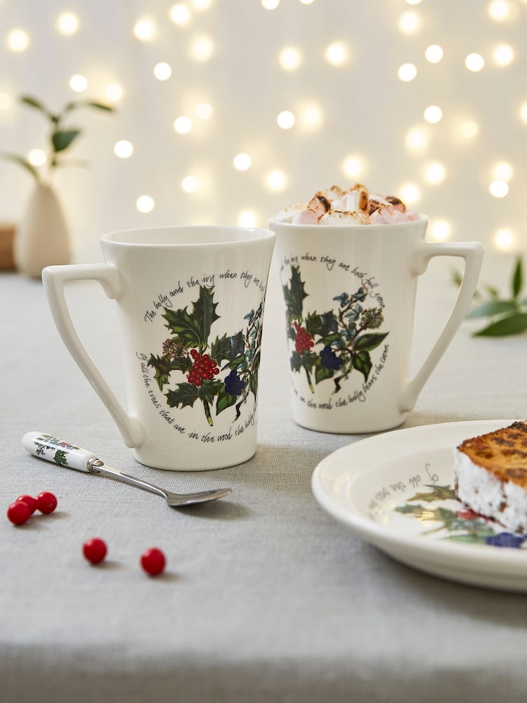 Portmeirion The Holly and the Ivy Set of 2 Mugs - Image 1 of 3