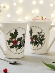 Portmeirion The Holly and the Ivy Set of 2 Mugs - Image 2 of 3