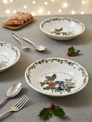 Portmeirion The Holly and the Ivy Set of 6 20cm Pasta Bowls - Image 2 of 3