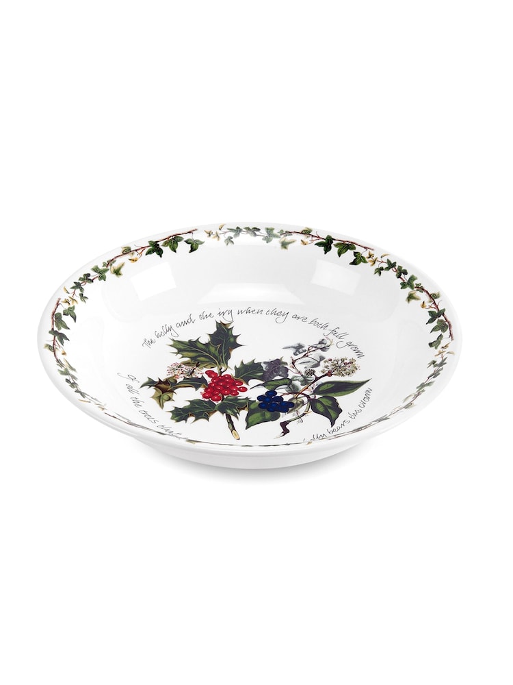 Portmeirion The Holly and the Ivy Set of 6 20cm Pasta Bowls - Image 3 of 3