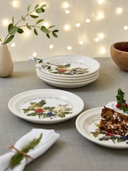 Portmeirion The Holly and the Ivy Set of 6 15cm Side Plates - Image 1 of 3