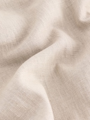 Natural Ecru Linen Cotton Elasticated Drawstring Trousers - Image 9 of 9