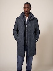 White Stuff Grey Horsholm Wool Funnel Coat - Image 1 of 6