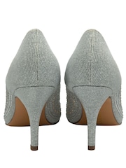Lotus Silver Stiletto-Heel Pointed Toe Court Shoes - Image 2 of 4