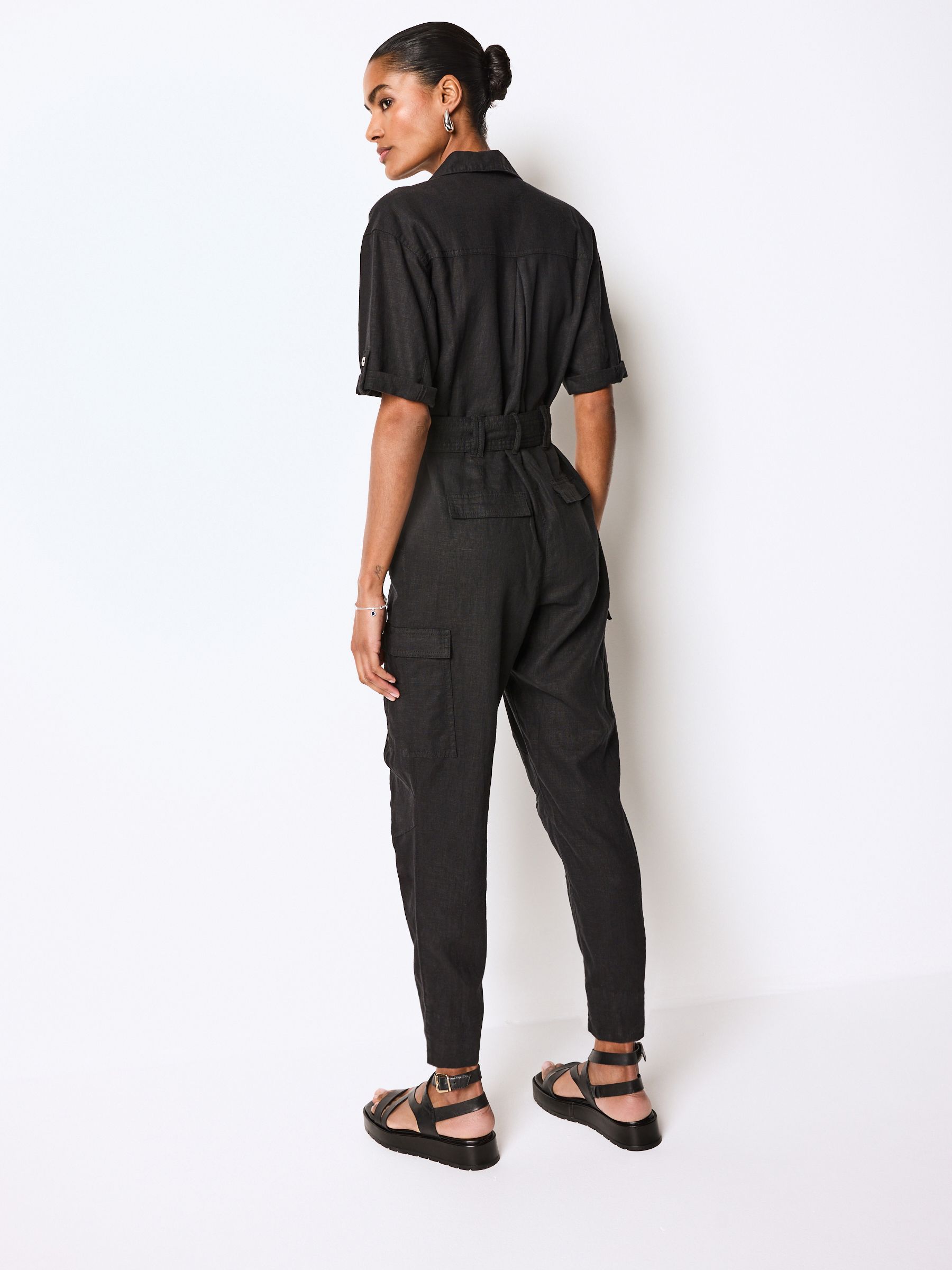 Next linen blend jumpsuit best sale
